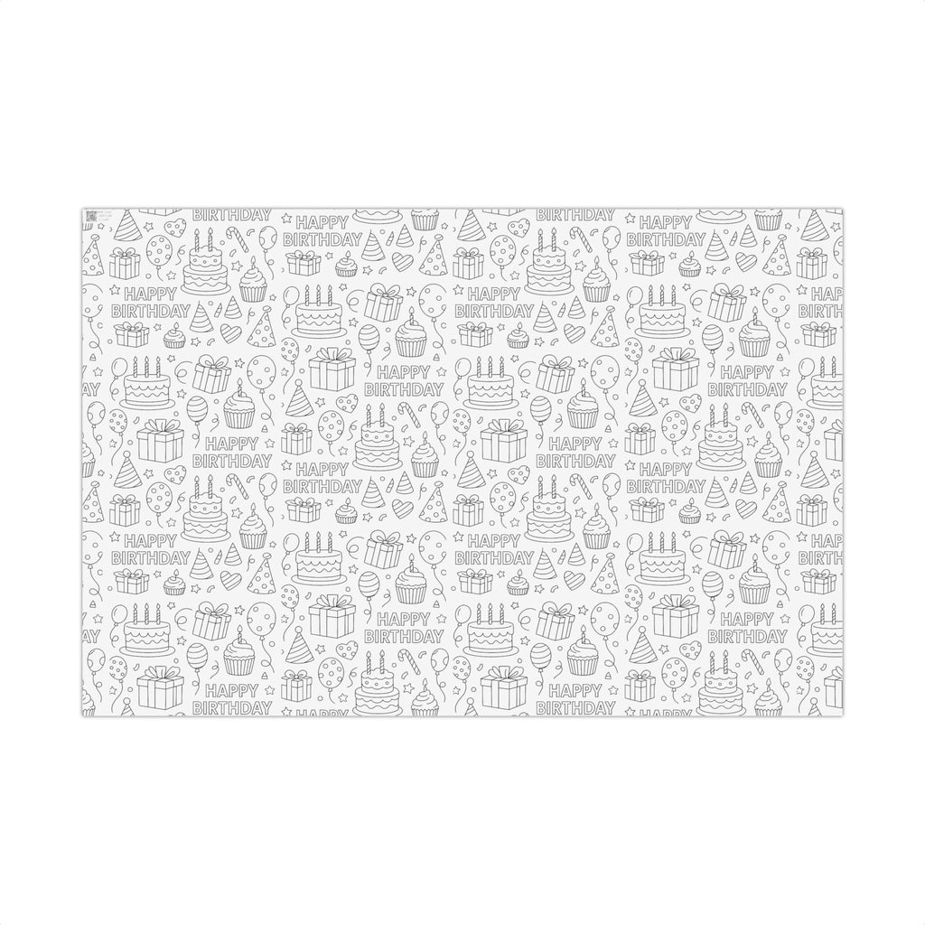 Birthday Coloring Gift Wrap Paper