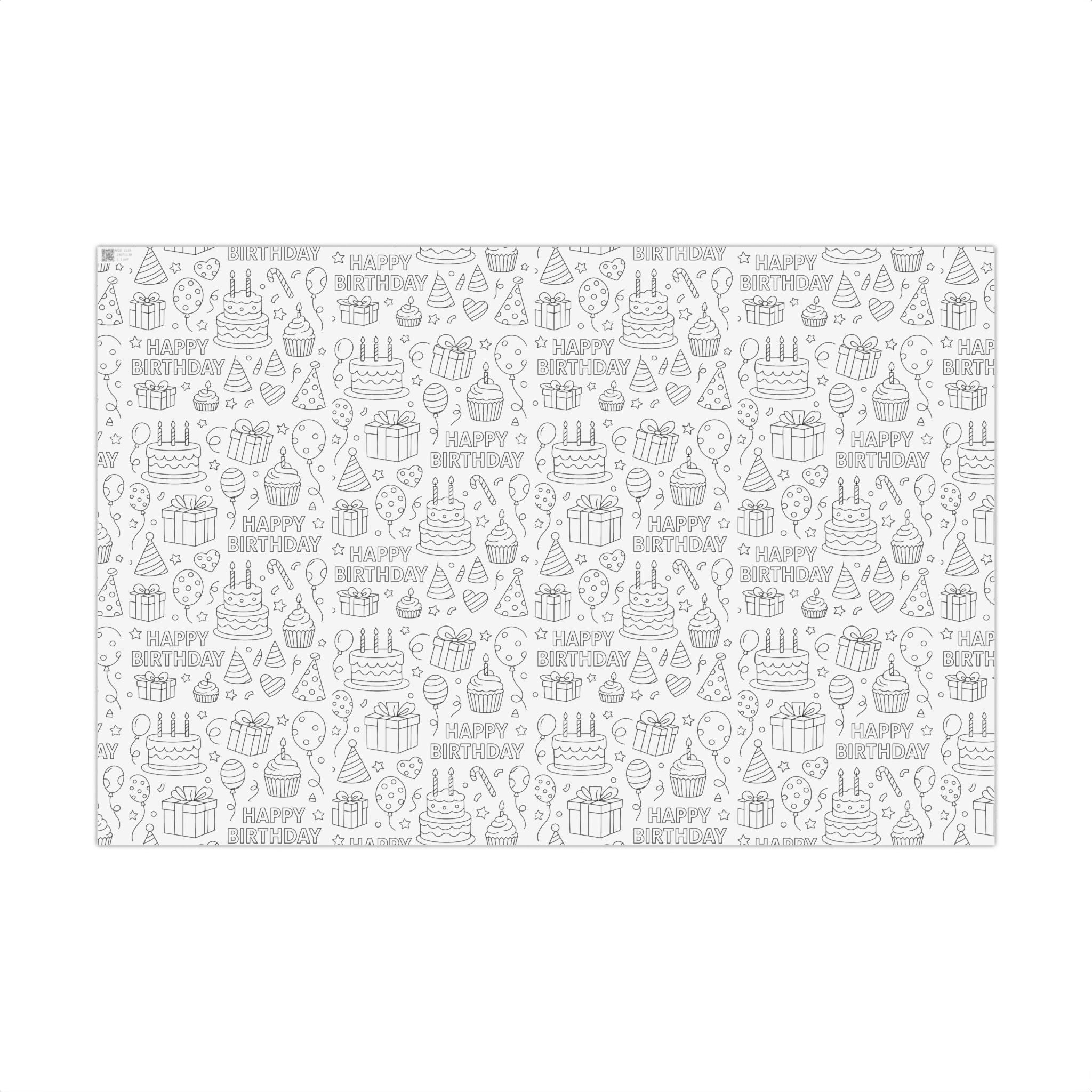Birthday Coloring Gift Wrap Paper