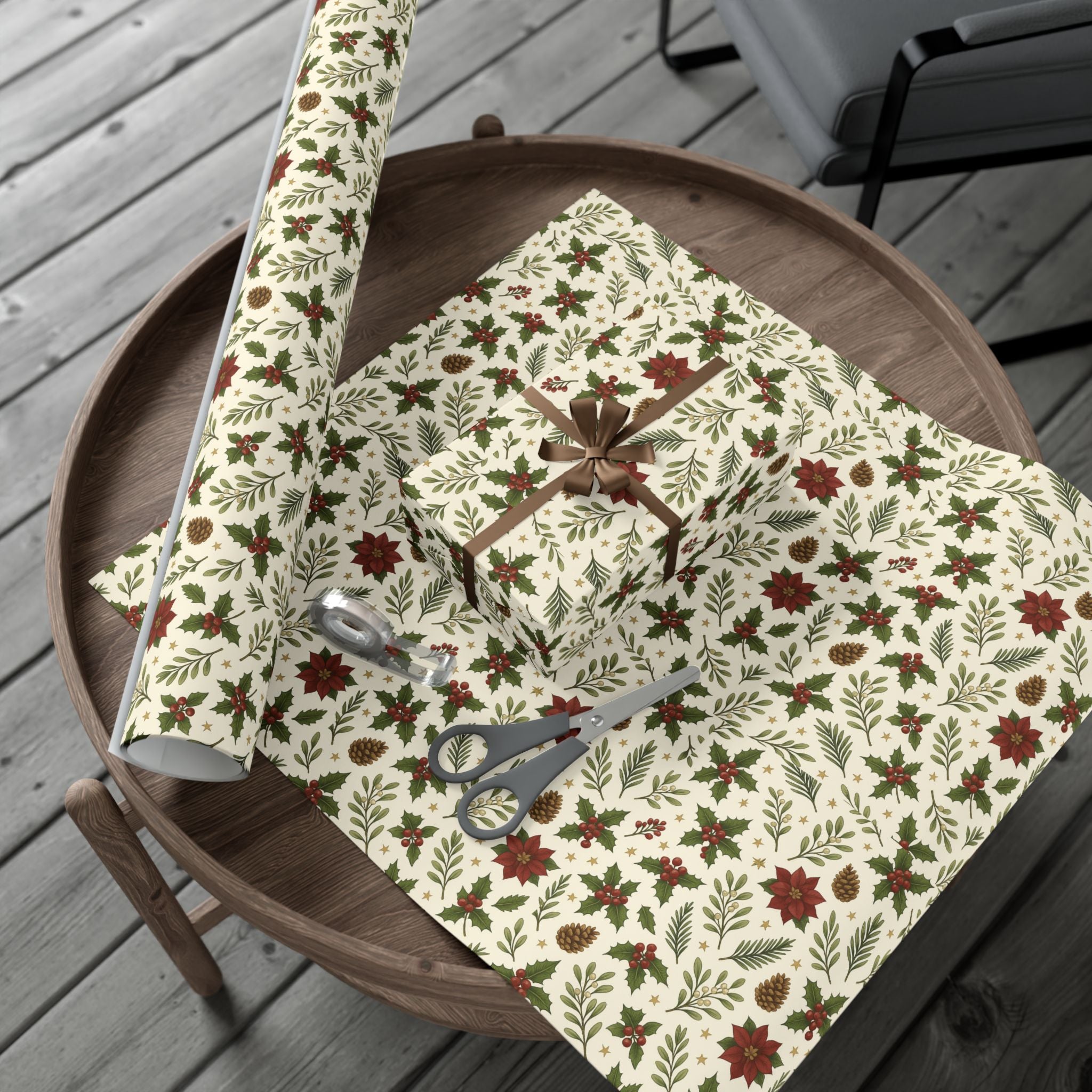 Festive Gift Wrap Papers, Holiday Wrapping Paper, Christmas Gift Wrap, Eco-Friendly Wrapping Sheets, Decorative Wrap for Gifts