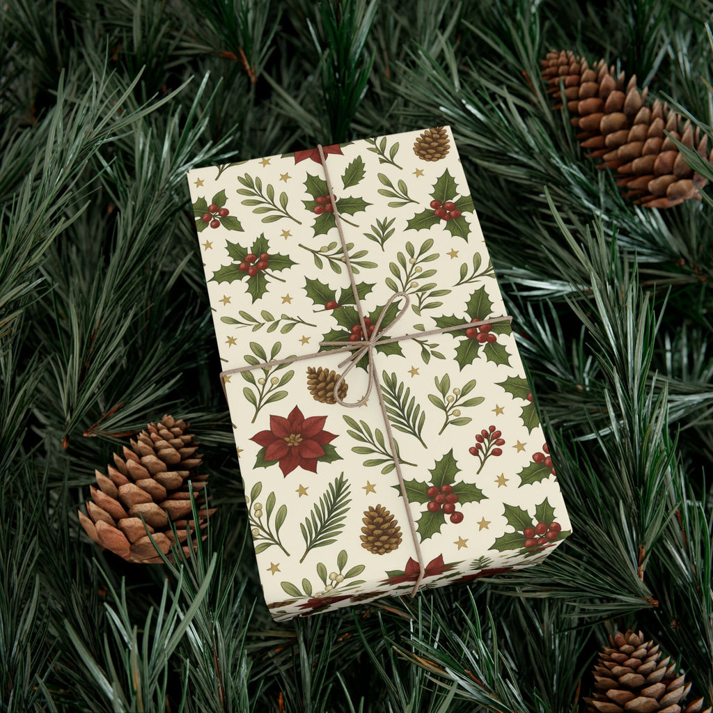 Festive Gift Wrap Papers, Holiday Wrapping Paper, Christmas Gift Wrap, Eco-Friendly Wrapping Sheets, Decorative Wrap for Gifts