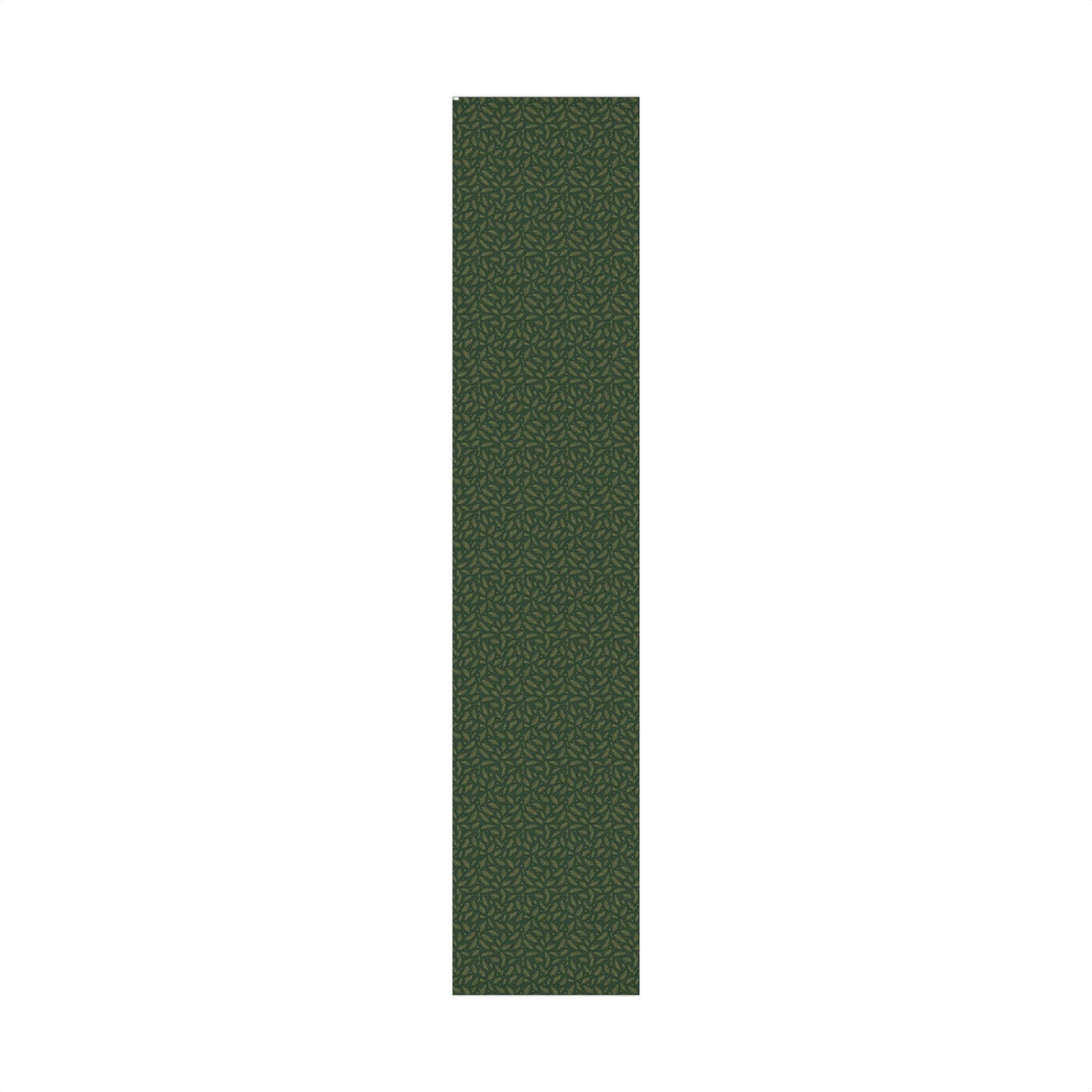 Wrapping Paper - Green with Leaves Design - Eco-Friendly Gift Wrap