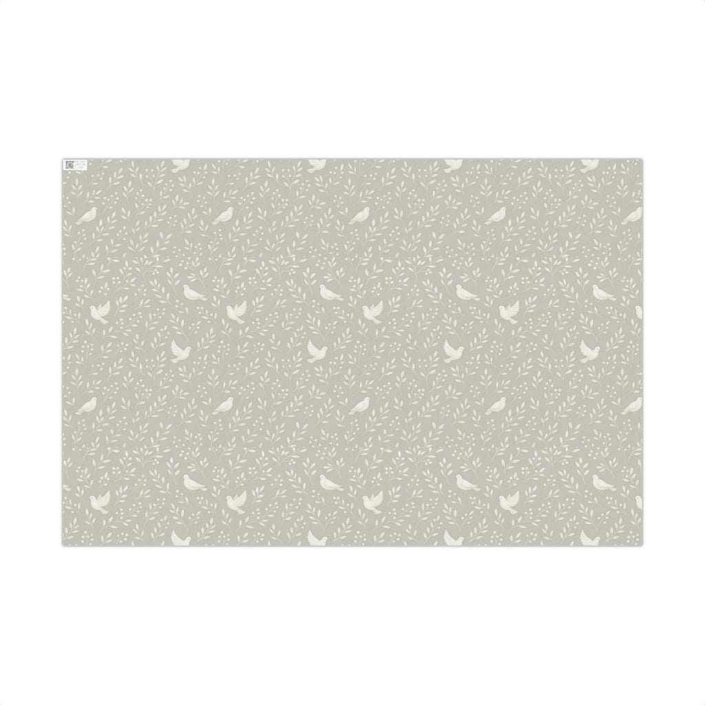 Gift Wrap Papers - Elegant Gray with Birds