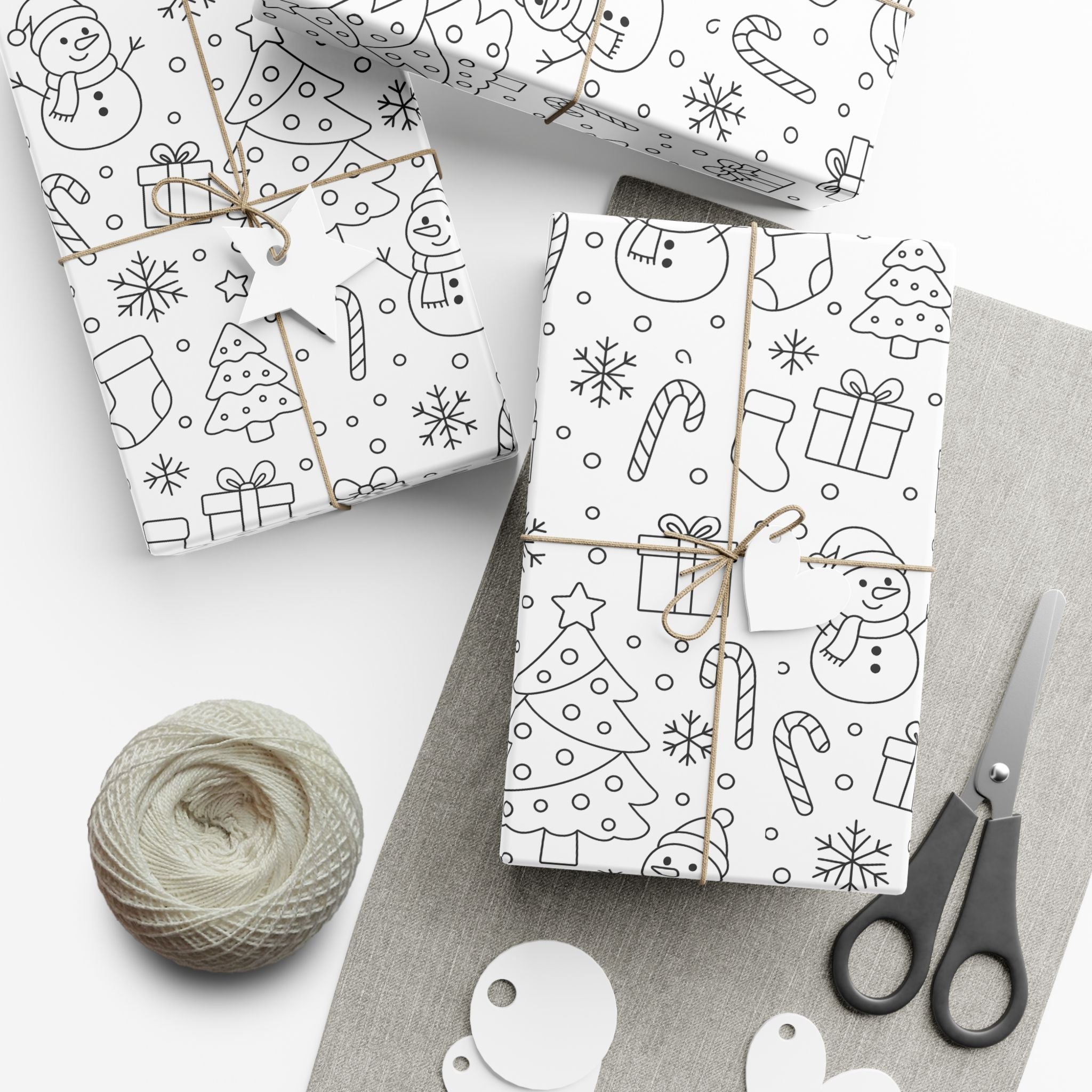 Wrapping Paper - Christmas themed coloring wrapping paper