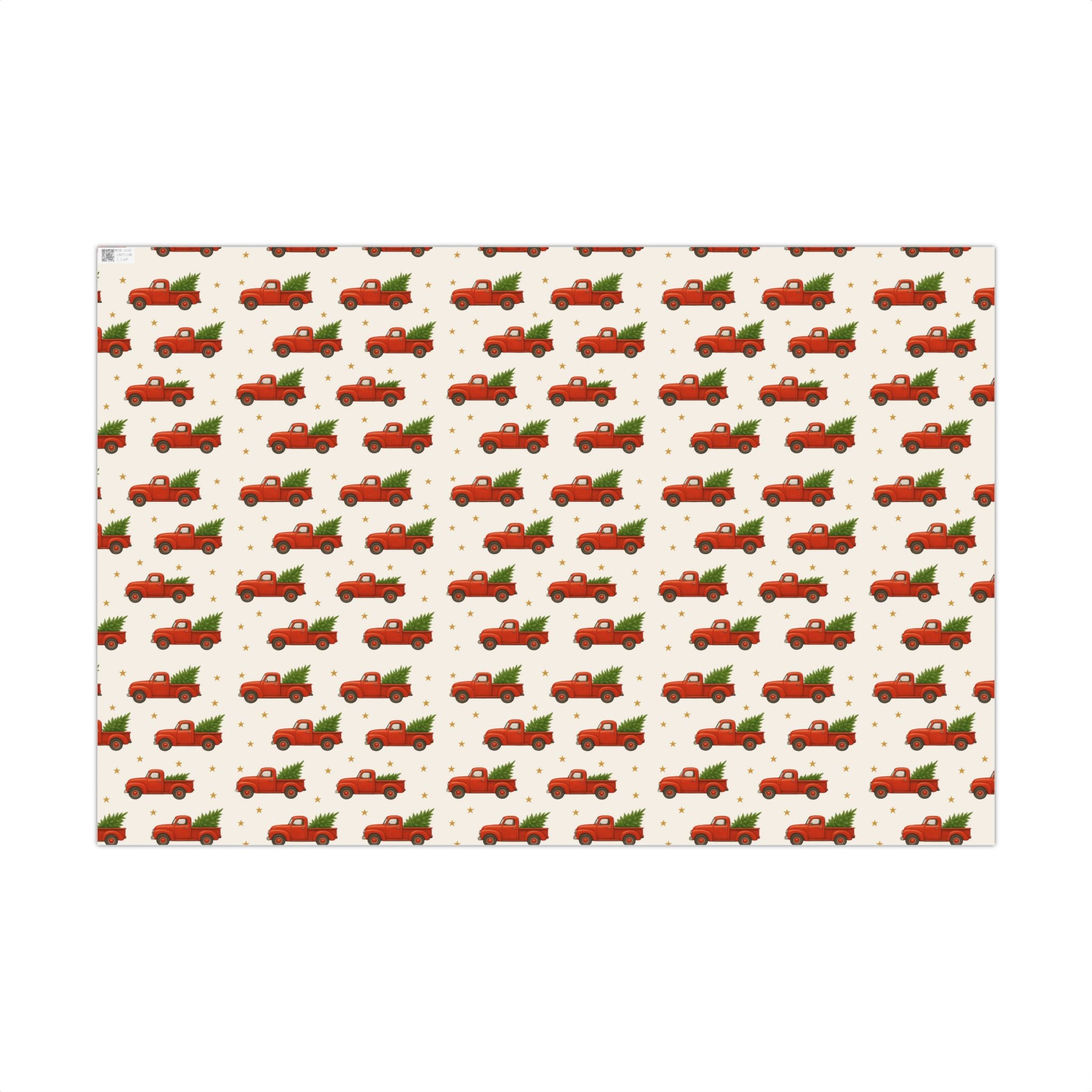 Red Truck Christmas Wrapping Paper