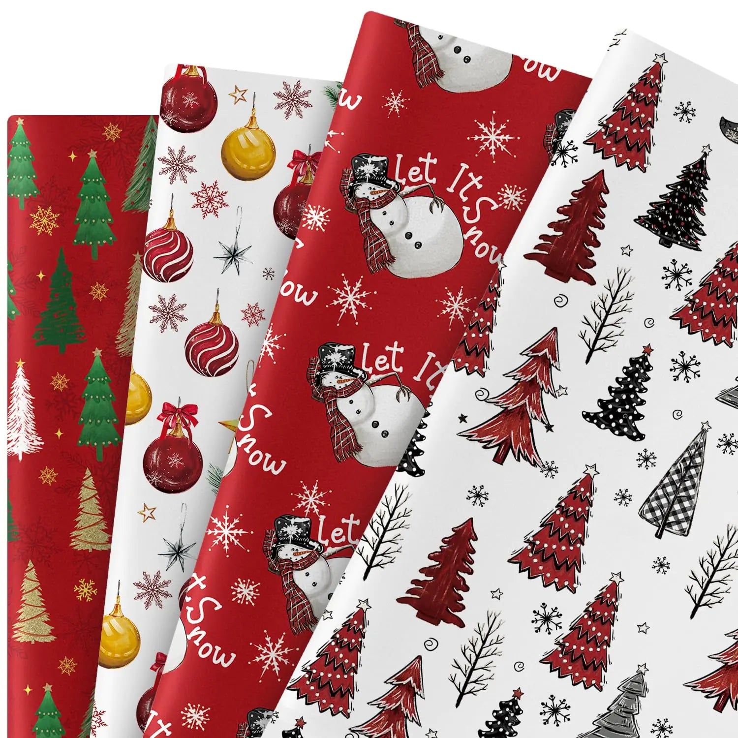 Christmas Wrapping Paper Sheet Set – 12 Designer Sheets (19.7″ × 27.5″ Each)