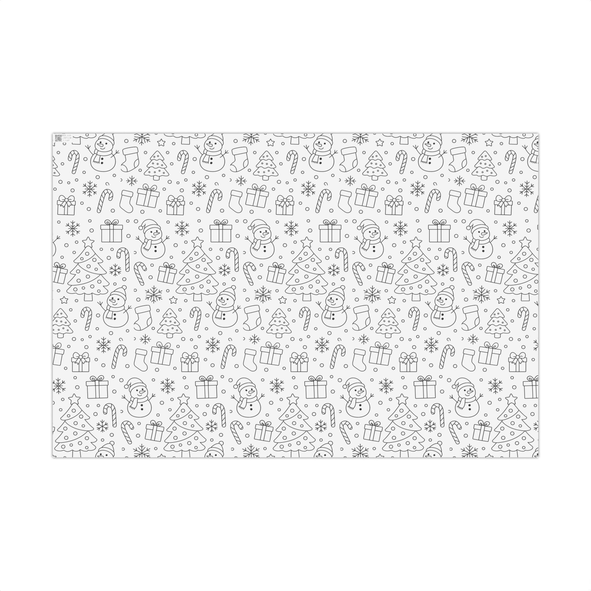 Wrapping Paper - Christmas themed coloring wrapping paper