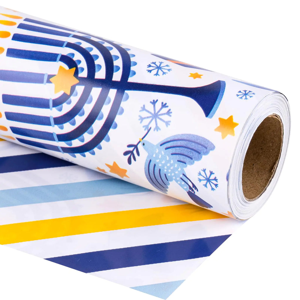 https://wrapitup.club/products/reversible-hanukkah-wrapping-paper-roll-17-inches-x-32-8-feet-46-45-sq-ft?variant=47508103168251