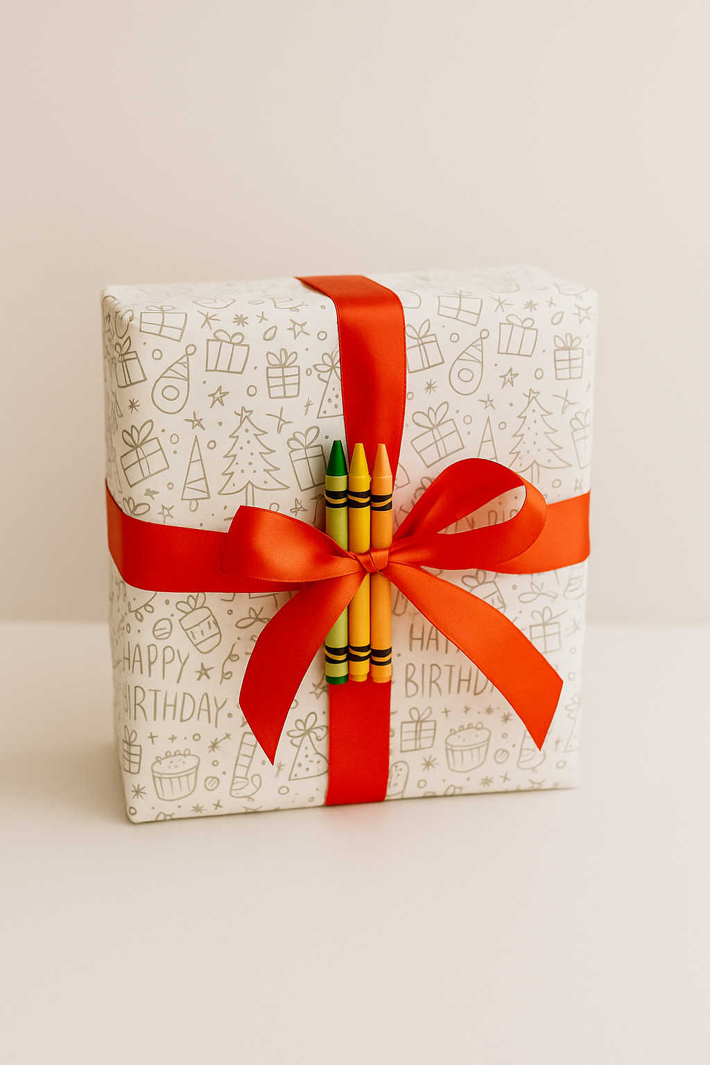 Birthday Coloring Gift Wrap Paper