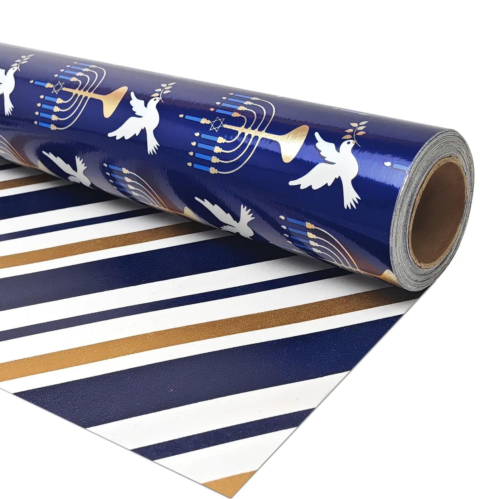 Hanukkah Wrap with Cut-Guide Backing – 17″ × 32.1′ Roll
