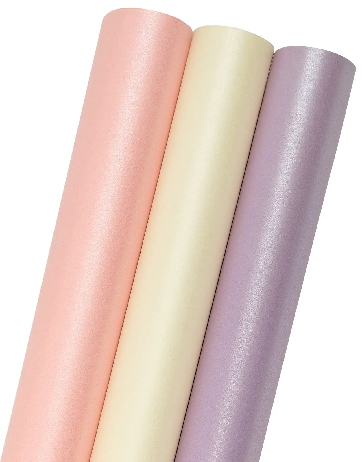 Mini Solid Color Wrap Roll Set – Pink, White & Purple (17″ × 10′ Each)