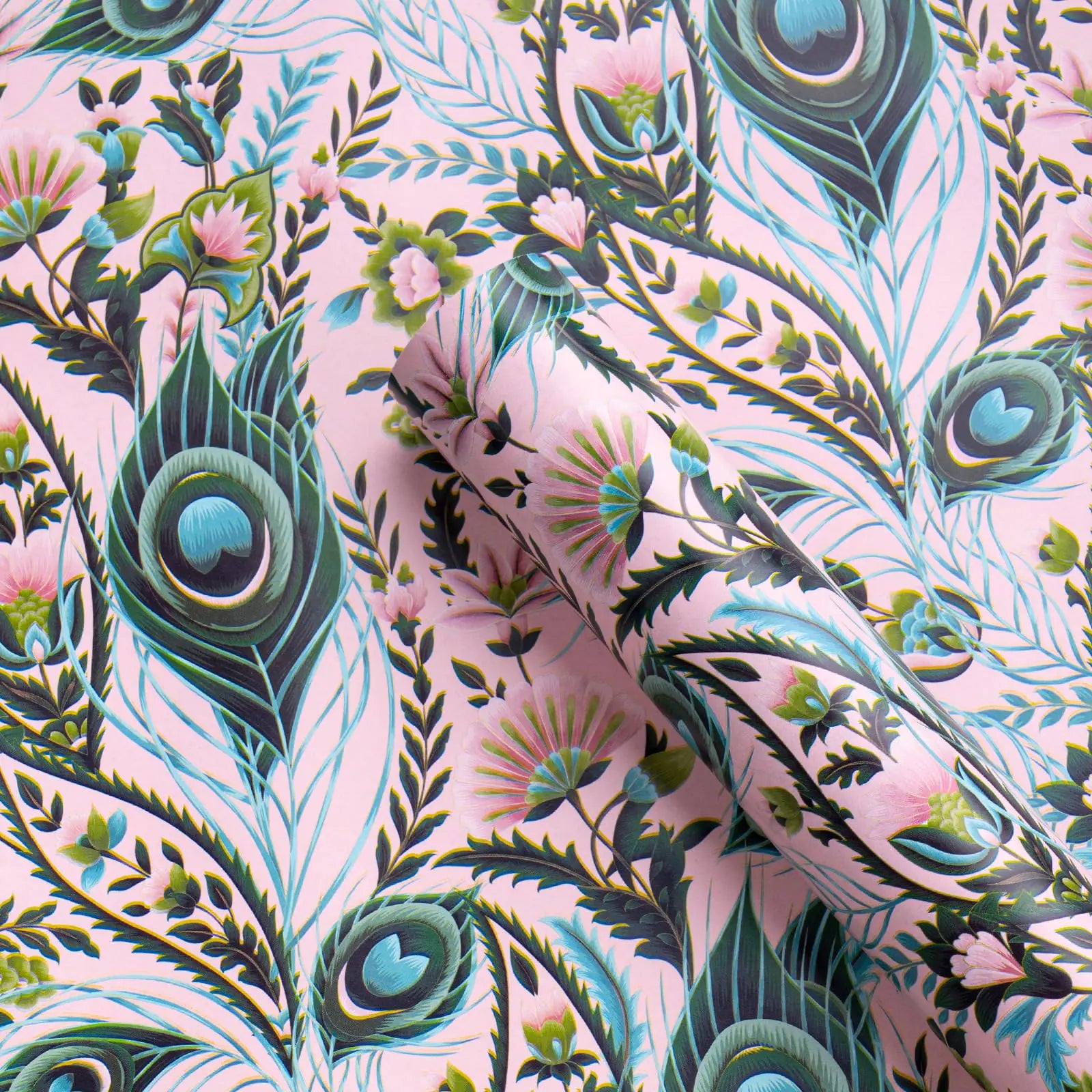 Peacock Elegance Wrapping Paper – 17″ × 16.5′ Roll
