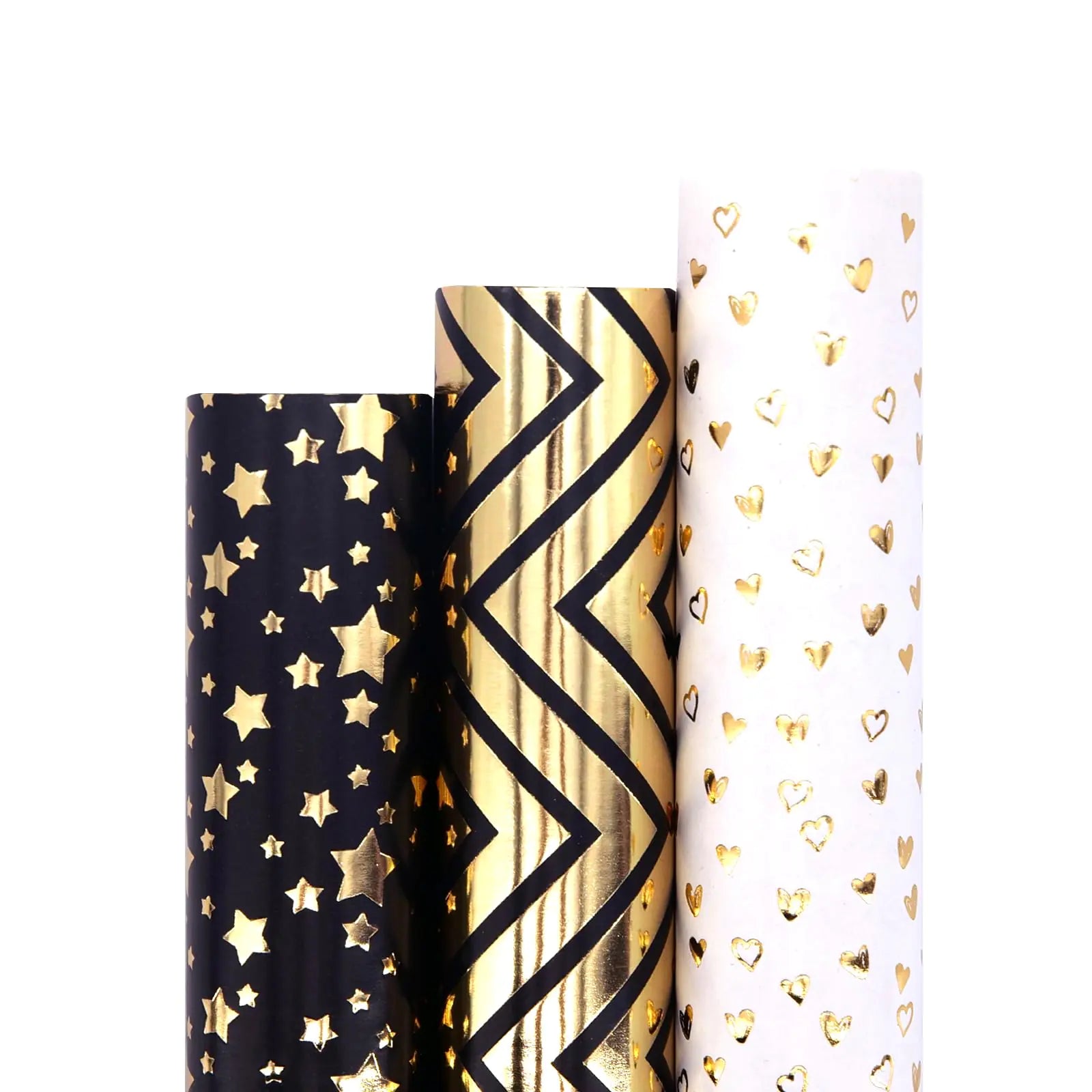 Golden Birthday Wrap Set – 3 Rolls, 17″ × 10′ Each