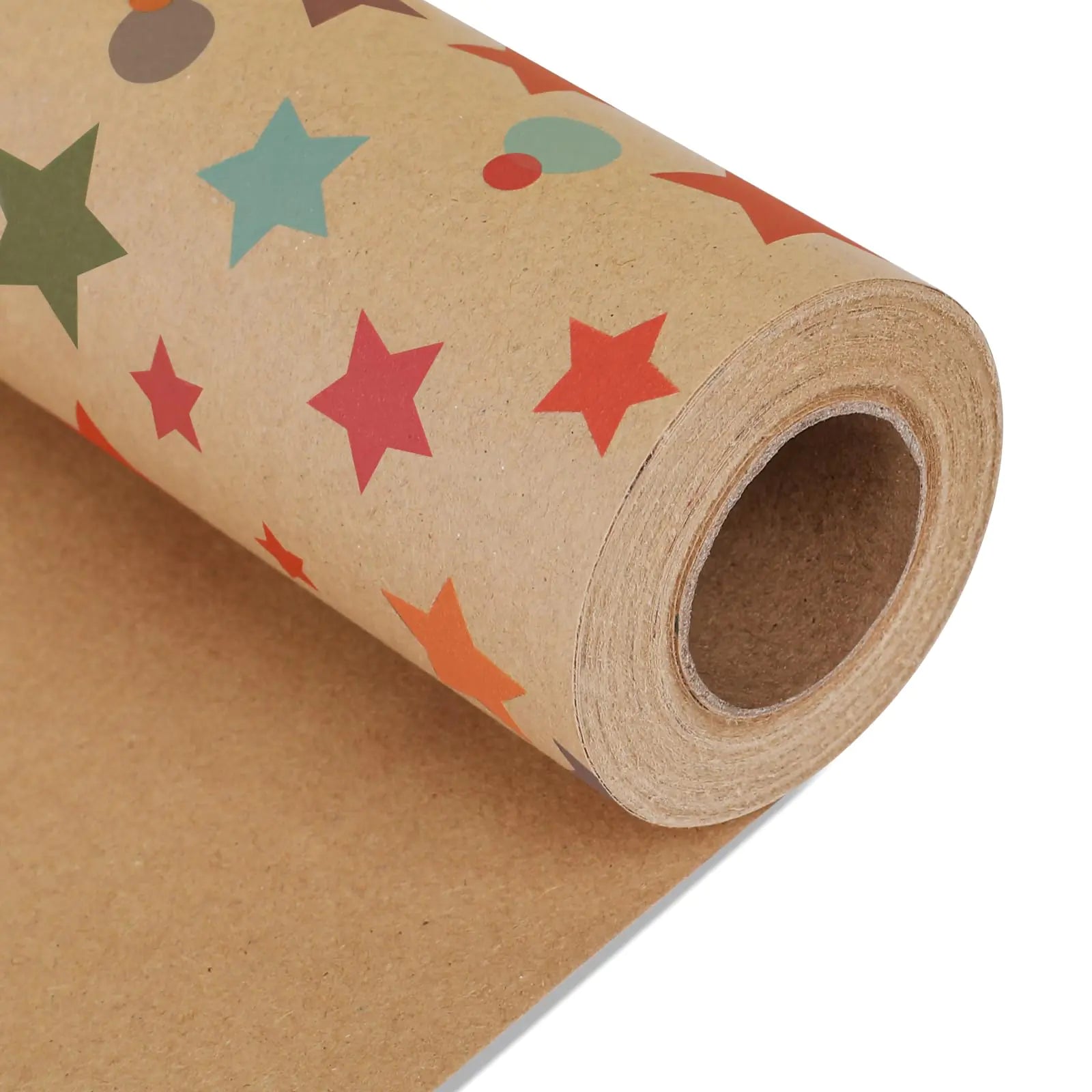 Natural Kraft Wrapping Paper Roll – 17″ × 32.8′ (Eco-Textured Gift Wrap)