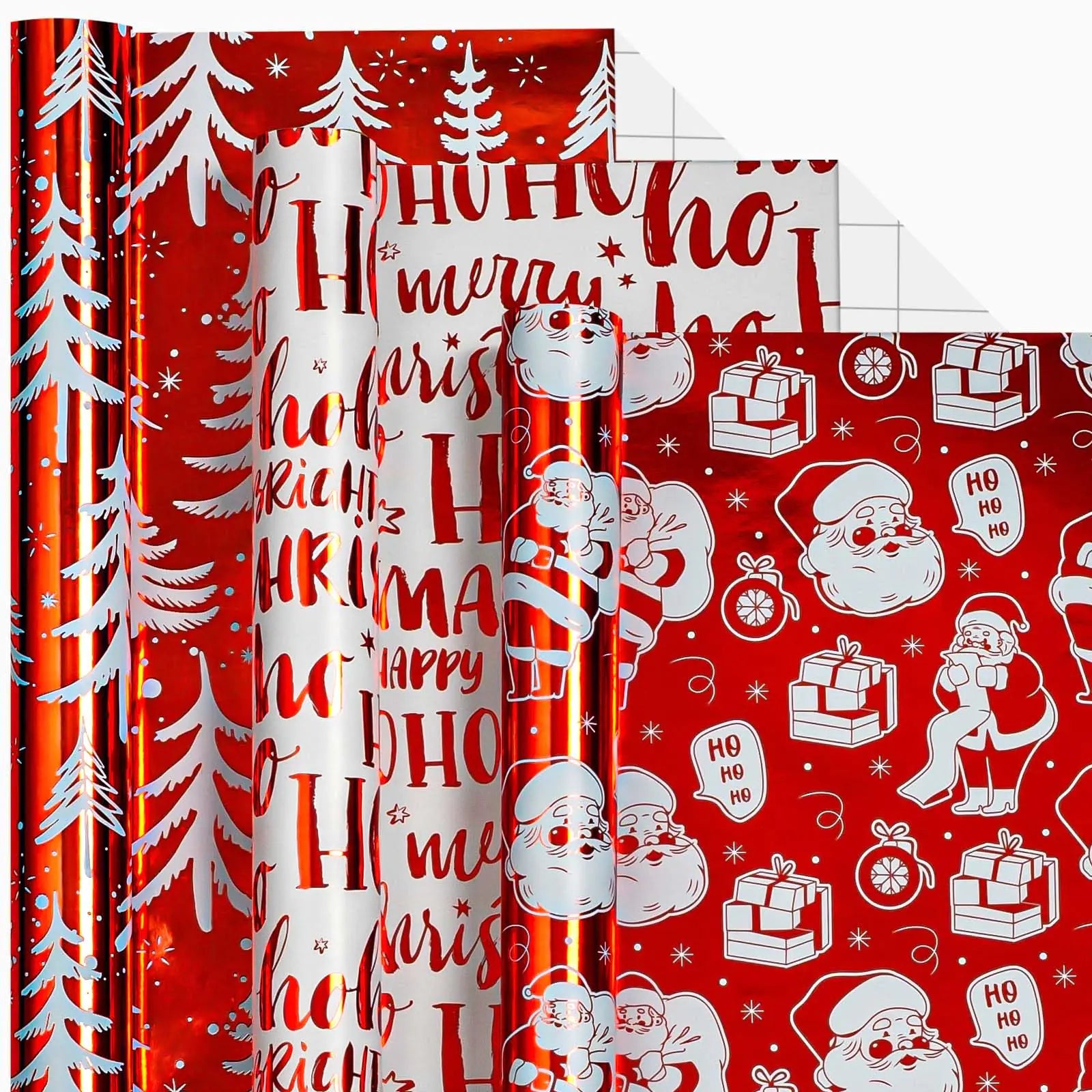 Mimuti Red Christmas Wrapping Roll – 17″ × 10′ Mini Holiday Wrap