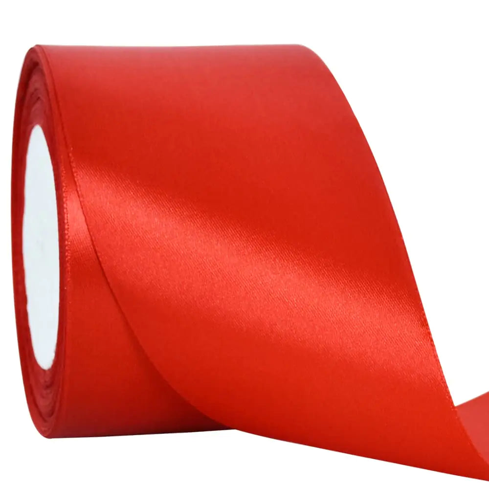 Red Satin Ribbon – 3″ × 25 Yards (Luxurious Gift Wrap Ribbon)