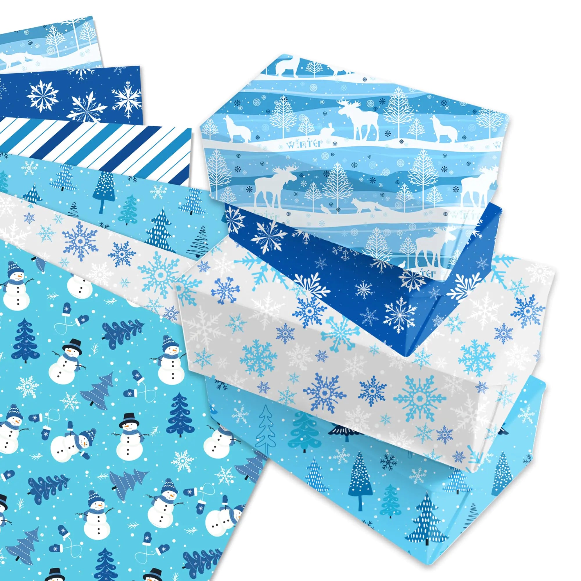 12-Sheet Variety Wrap Set – 6 Distinct Designs (20″ × 27″ Each)